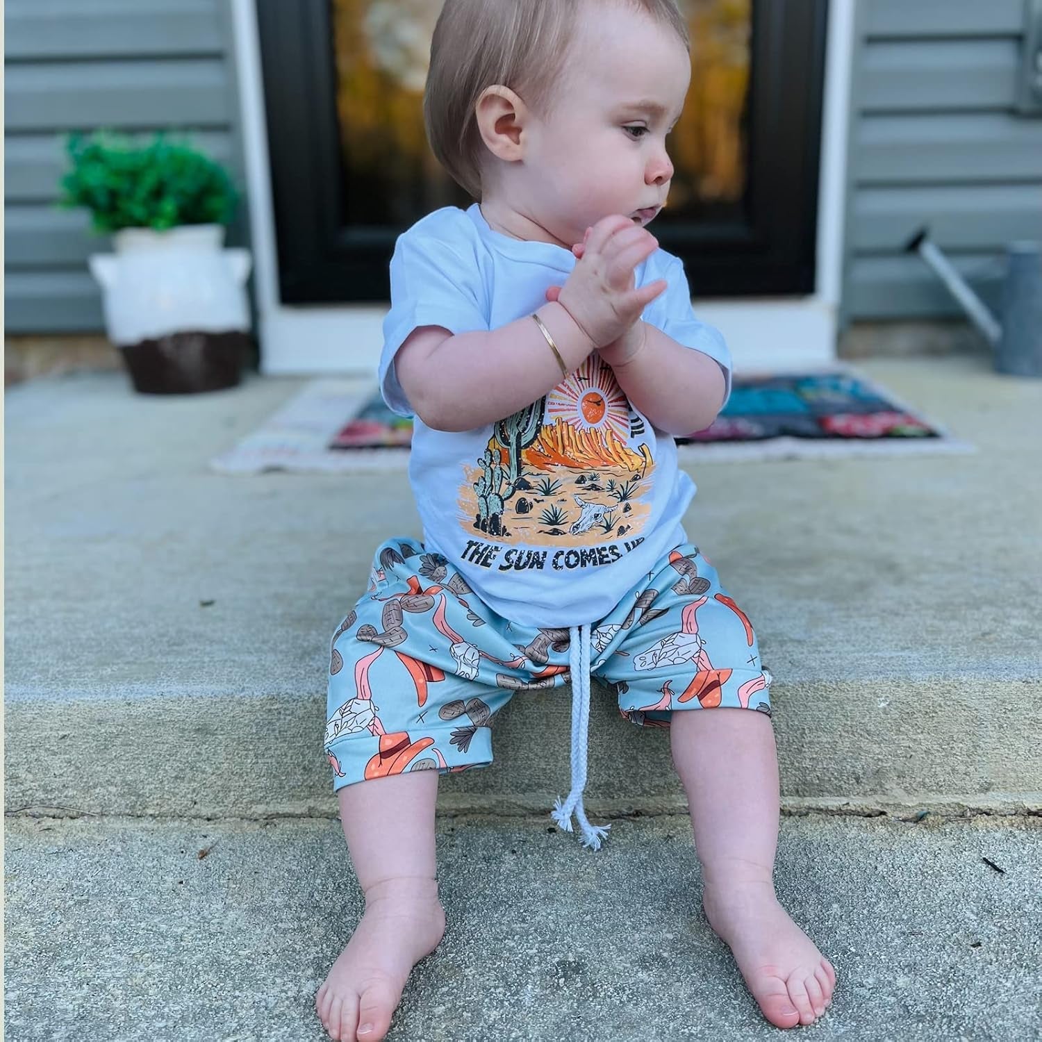 Baby Boy Clothes Toddler Summer Outfit Short Sleeve T-Shirt Tee Tops Joggers Casual Shorts 2Pcs Clothing Set