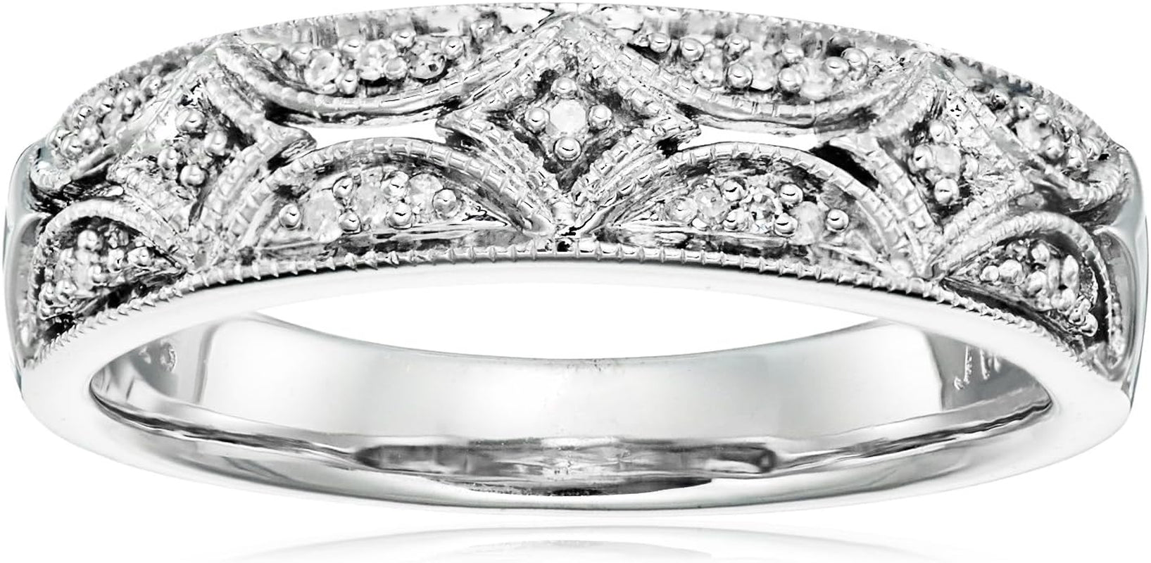 Sterling Silver Diamond Accent Band Ring (Previously Amazon Collection)