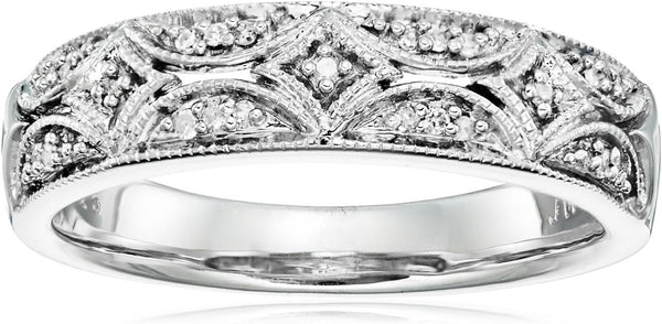 Sterling Silver Diamond Accent Band Ring (Previously Amazon Collection)