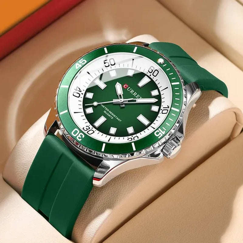 CURREN Watches For Men Luxury Silicone Strap Military Army Sports Watch Wristwatch Waterproof Luminous Male Clocks Relogio Masculino 8448
