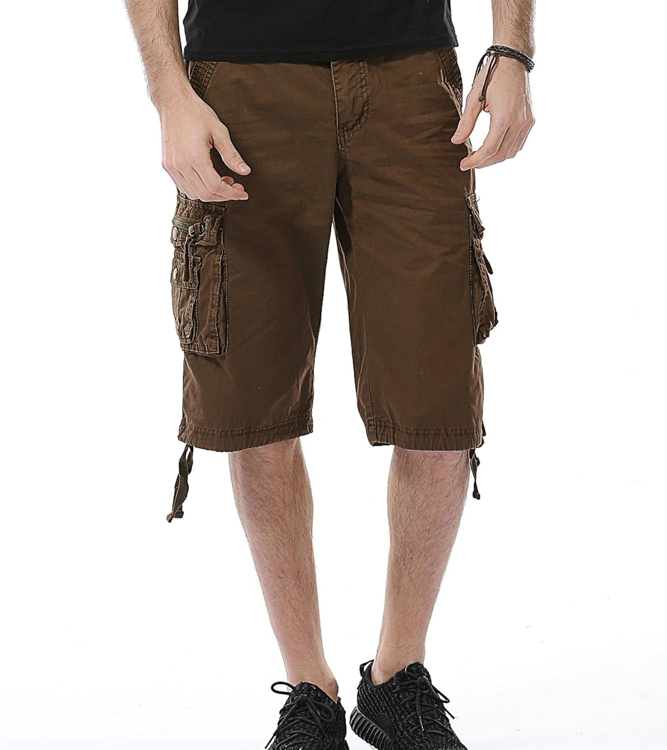 Mens Cargo Shorts Cotton Relaxed Fit Camouflage Camo Cargo Short