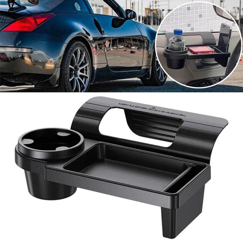 1pc Multifunctional Car Organizer Box With Cup Holder Drink Holder Side Door Window Phone Slot Hanging Storage Rack For Vehicle