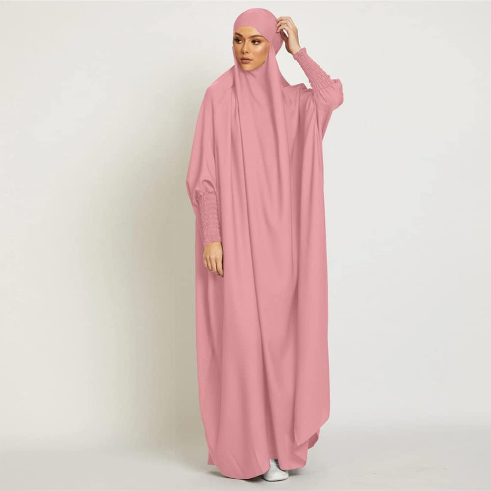 Muslim One Piece Prayer Hijab Dress Women Hooded Abaya Full Cover Islam Dubai Modest Robe
