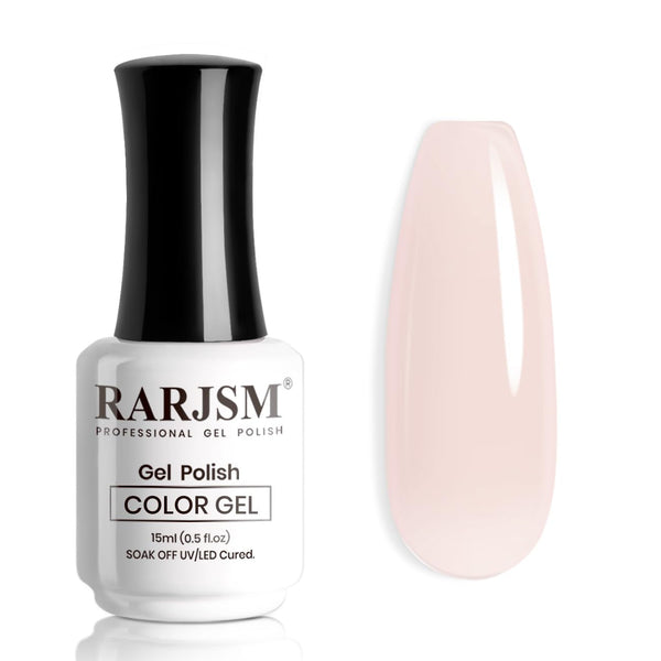 Nude Gel Polish Pale Pink Neutral Nude Colors Skin Tone Light Pink Gel Nail Polish 15Ml Single Bottle Sheer Jelly Transparent Polish Soak off UV LED Cured for Home Salon DIY French Manicure