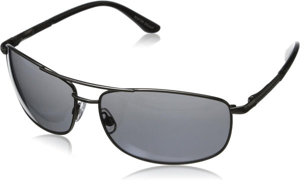 Men's Oscar Wrap Sunglasses, Gunmetal/Smoke, 64 mm