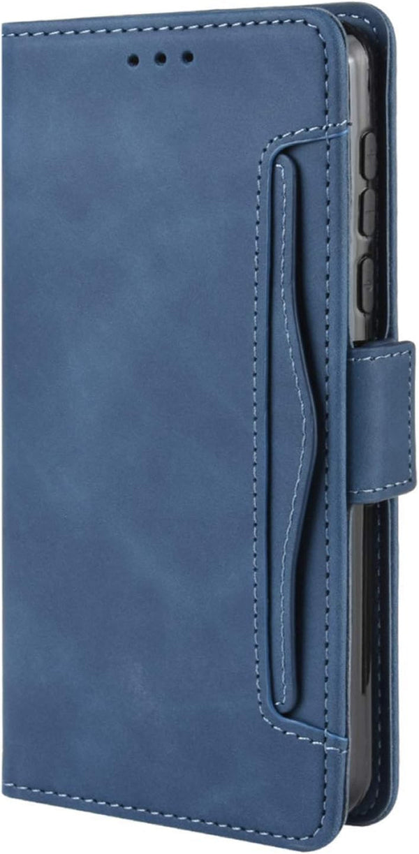 Umidigi Power 7 / 7S Case, Magnetic Full Body Protection Shockproof Flip Leather Wallet Case Cover with Card Holder for Umidigi Power 7 / 7S Phone Case (Blue)