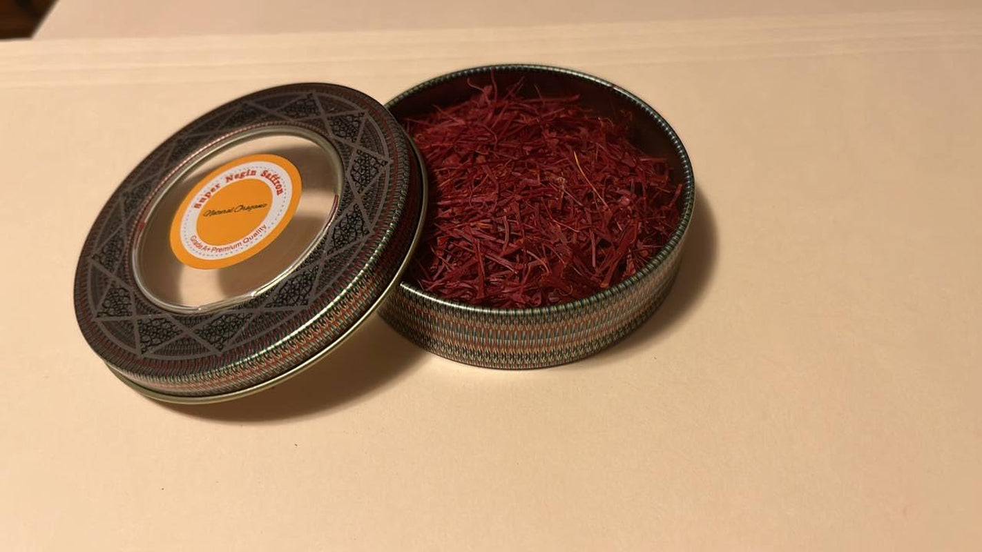 SAFFRON - (10 Grams/0.35 Ounce) Spanish Saffron - Super Negin Grade A+ Saffron Threads - Pure All Red Saffron Spice for Culinary Use as Golden Milk, Paella, Risotto, Bomba Rice, Saffron Tea
