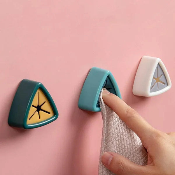 1/2/4 pcs Kitchen Originality Towel Rack No Punching Storage a Hook Dishcloth Stopper Pylons Wipe The Towel Shelf
