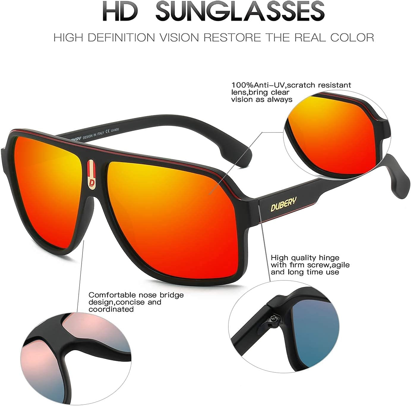 Mens Oversized Aviator Sunglasses Classic Large Polarized Lens Shades D103