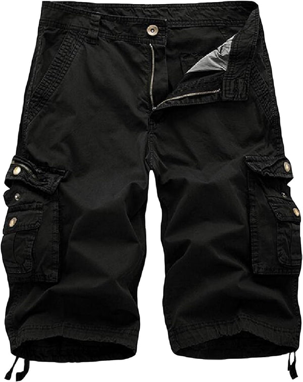 Mens Cargo Shorts Cotton Relaxed Fit Camouflage Camo Cargo Short