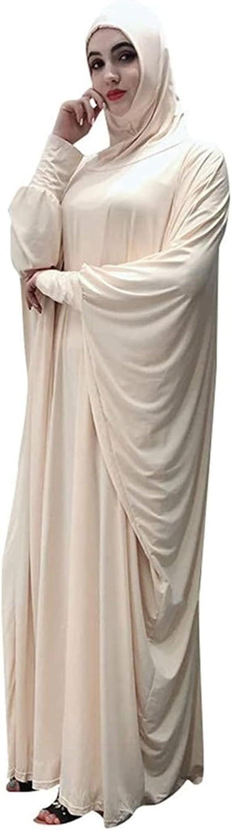 Women'S Muslim Dress One Piece Prayer with Hijab Full Length Dress Abaya Dubai Islam Robe Turkey Caftan