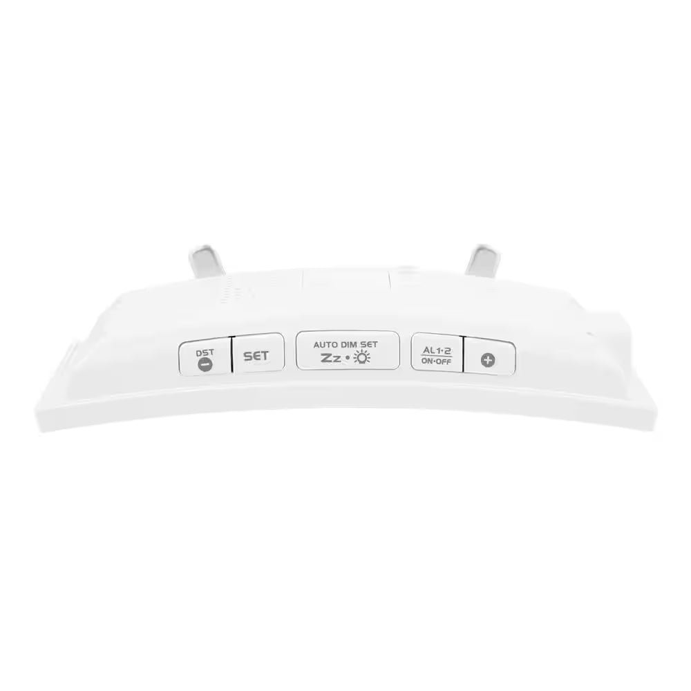 Curved Mirror LED Alarm Clock with Temperature & Humidity, USB Port