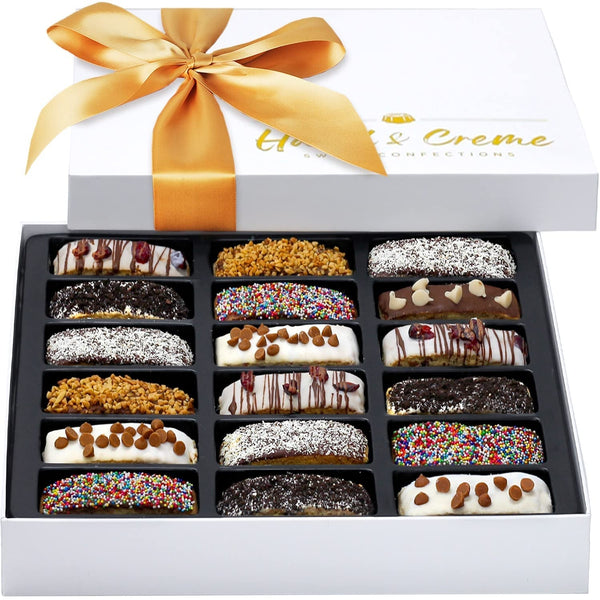 Biscotti Gift Baskets - Food Gift Baskets for Him or Her - Assorted Biscotti and Toppings - Corporate, Birthday, Holiday, Sympathy, Gourmet Gifting