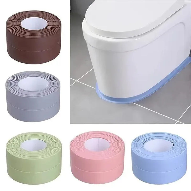 Waterproof Self-Adhesive PVC Sealing Strip Tape - Perfect for Bathroom Shower Sink & Toilet!