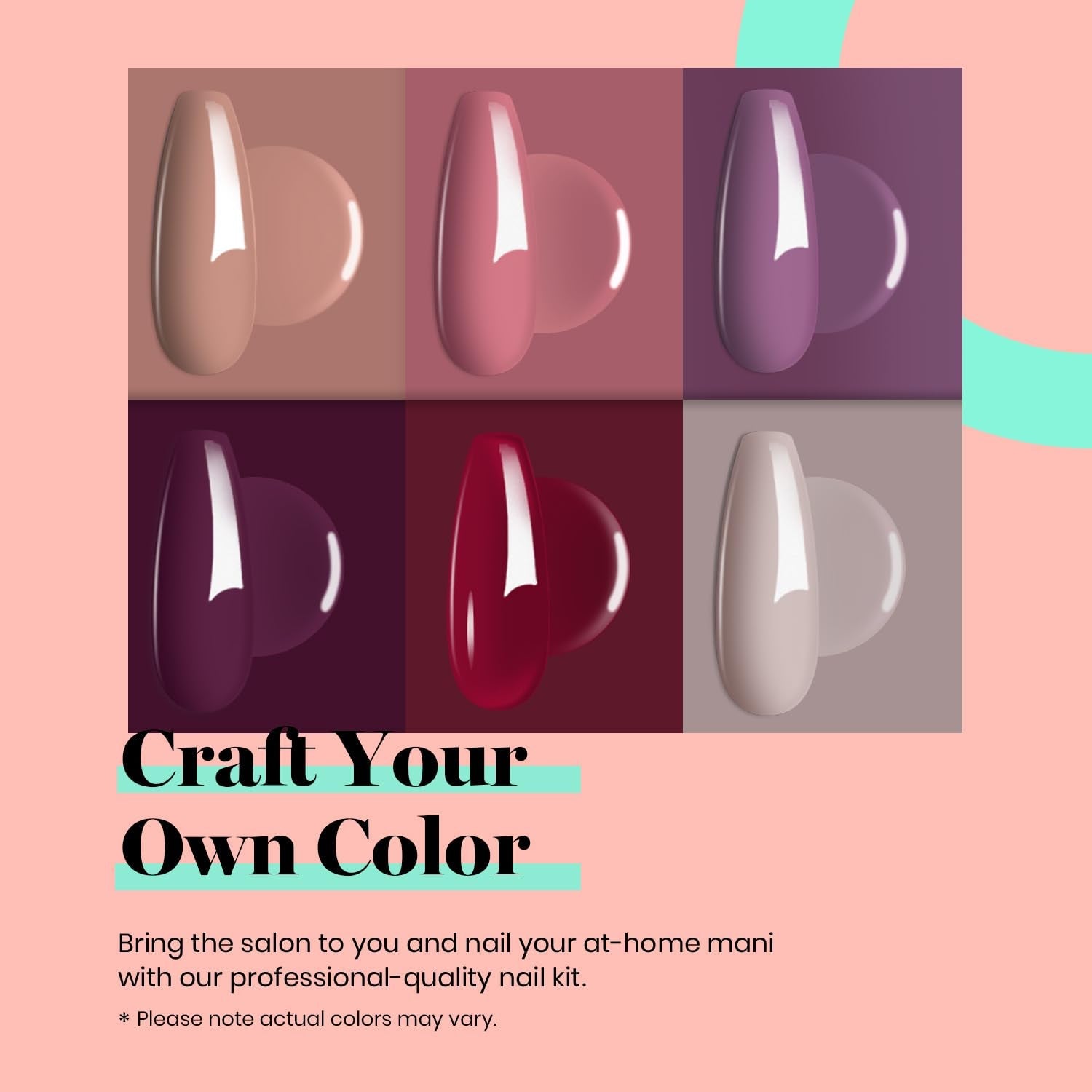 Beetles Purple Burgundy Red Gel Nail Polish Kit with Uv Light 48W LED Nail Lamp Dryer Spring Colors Neutral Gel Polish Starter Kit Peach Pink Manicure Set Soak off Gel Polish Skin Tone Gifts for Women