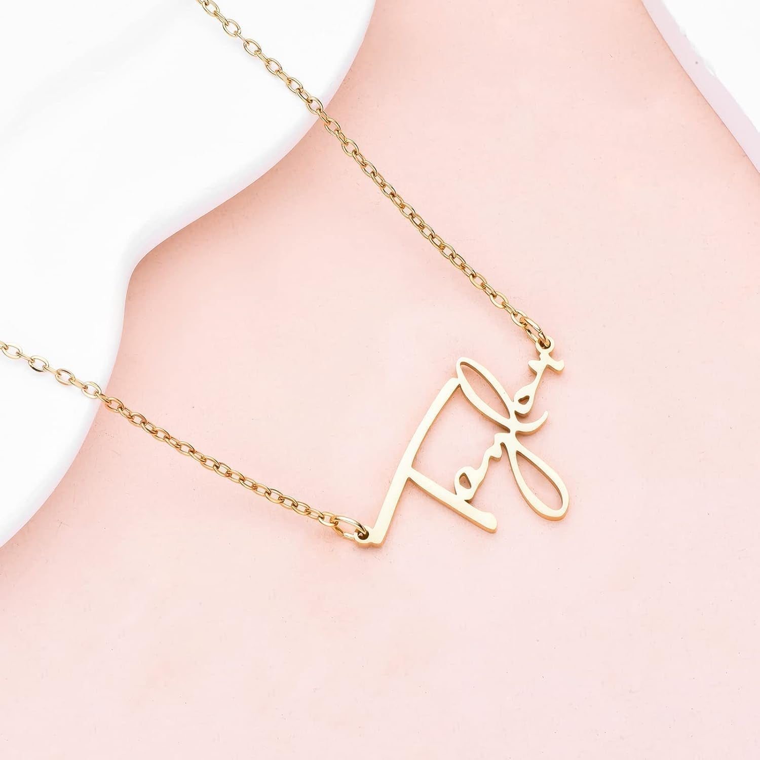 Signature Necklace Gold Name Pendant Inspired by Album Women Stainless Steel Necklace Choker for Fans