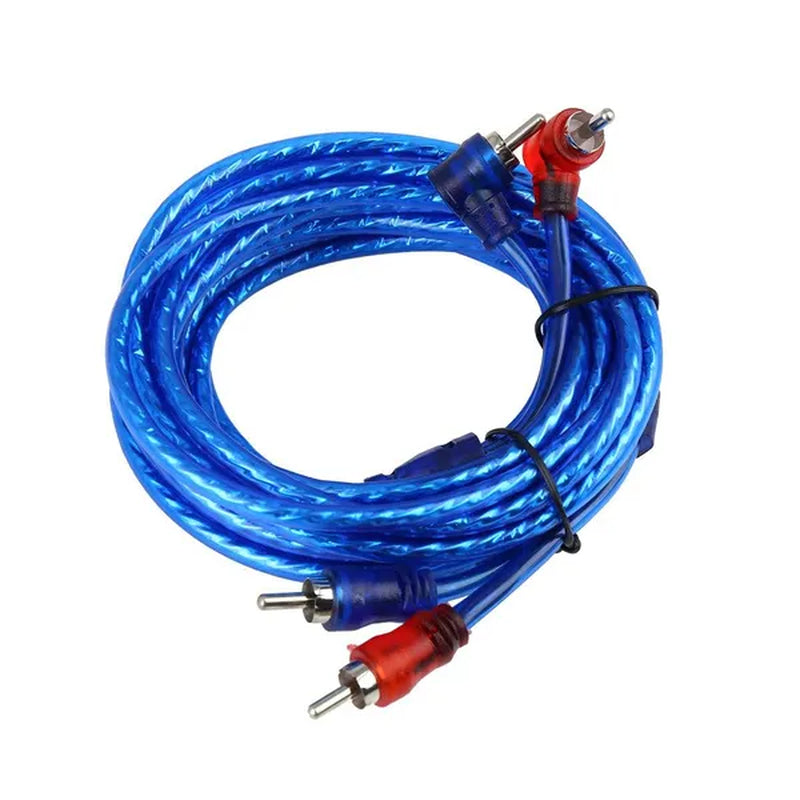 Universal Car Amplifier Wiring Kit Audio Subwoofer RCA Power Cable Fuse Set